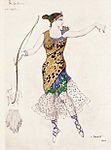 Anna Pawlowa ois Diana/Artemis (Leon Nikolajewitsch Bakst, 20. Jh.)