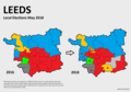 2018 results map, with new ward boundaries