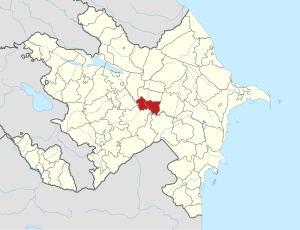 Зердабский район на карте