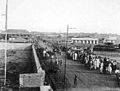 Accra: Leute aus der Umgebung ziehen zum Homowo-Festival, um 1900 (?)