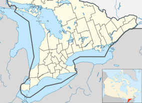 Map showing the location of Driftwood Provincial Park