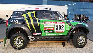 La MINI de Stéphane Peterhansel vainqueur en catégorie auto.