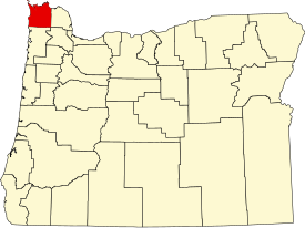 Koort vun Clatsop County