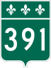 Route 391 marker
