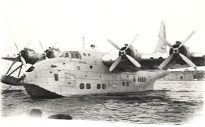 Un Short Solent assurant encore une ligne régulière en 1955.