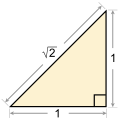 '"`UNIQ--postMath-00000015-QINU`"' er longdin á hornalinjuni í einum punti við kantlongdini 1.