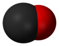 Spacefill model of carbon monoxide