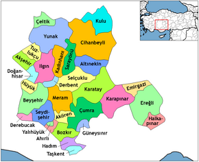 Location of Ilgın within Turkey.