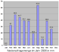 Nieder­schlag 2006 lt. Wetter­station Leipzig-Holzhausen