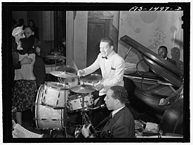 "Red" Saunders, drummer, and his band, at the Club DeLisa, Chicago, Illinois