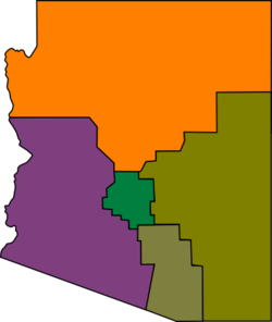 Mappa divisa per regioni