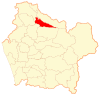 Location of the Ercilla commune in the Araucanía Region