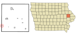 Location of Martelle, Iowa