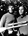 Spock, Kirk e a Enterprise, 1968.