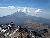 Seen from near the summit of Iztaccihuatl