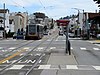 An outbound train at Taraval and Sunset, 2018