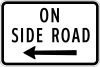 On side road (left)