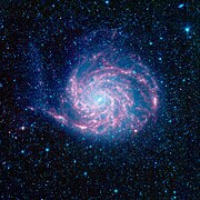 M101 en infrarouge par le télescope spatial Spitzer.