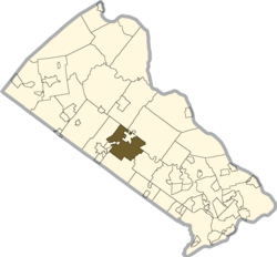 Location of Doylestown Township in Bucks County
