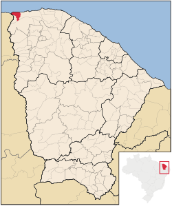 Localização de Barroquinha no Ceará