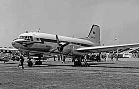 Avia 14, version tchécoslovaque de l'Illiouchine Il-14 au salon du Bourget de 1957