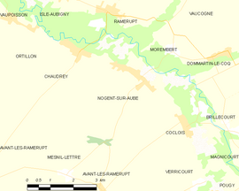 Mapa obce Nogent-sur-Aube