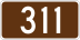 Route 311 marker