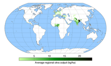 Worldwide okra produktion