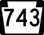 Pennsylvania Route 743 marker