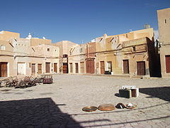 Place du marché du ksar de Beni Isguen.