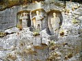 Rock cut tombs.