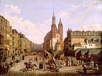 La piazza del mercato di Cracovia, 1836