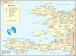 Kaart van Haïti