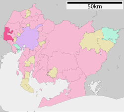 Location of Aisai in Aichi Prefecture