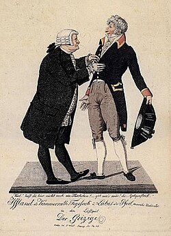 Vuonna 1810 Saksassa esitetyn version mainosjuliste