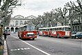 Saviem-Stadtbus (links) in Nîmes, März 1971