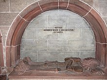 Heinrich Reich von Reichenstein (gestorben 1403). Spätgotisches Figurengrabmal im Basler Münster