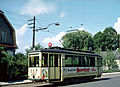 Bügel-Sche­ren­strom­ab­neh­mer mit ein­fa­chem Schleif­stück, Kleve 1961