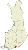 Loviisa / Lovisa Finlandiako mapan