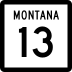 Montana Highway 13 marker