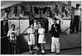 Fotografía de la Banda Norakuro tomado en el Centro de reubicación de Minidoka en Hunt, Idaho, Estados Unidos, el 20 de Agosto de 1943.