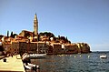 Ansicht von Rovinj Altstat mit der Kirchturm der Heiligen Euphemia