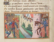 A colourful fifteenth-century drawing of the Siege of Calais