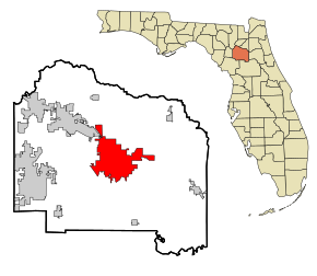 Poziția localității Gainesville
