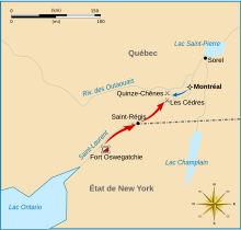 Carte montrant les mouvements précédant la bataille.