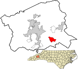 Location in Buncombe County and the state of North Carolina