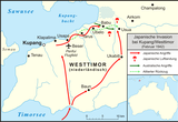 Japanse invasie bij Kupang in 1942.