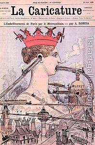 L’Embellissement de Paris par le métropolitain, La Caricature du 19 juin 1886.