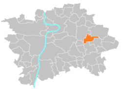 Location of Dolní Počernice in Prague