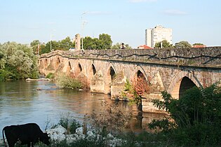 Pont Mustafa Pacha, Svilengrad, Bulgarie, conçu par Sinan en 1529.